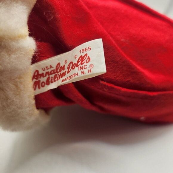 Vintage Annalee Mobilitee 1965 Happy Mouse In Red Stocking Holly 9" - Picture 6 of 6